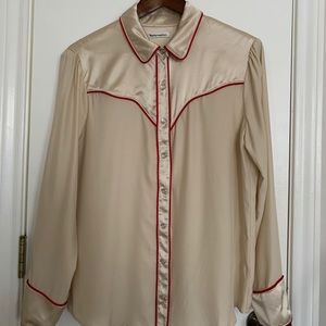 Reformation Juno western blouse